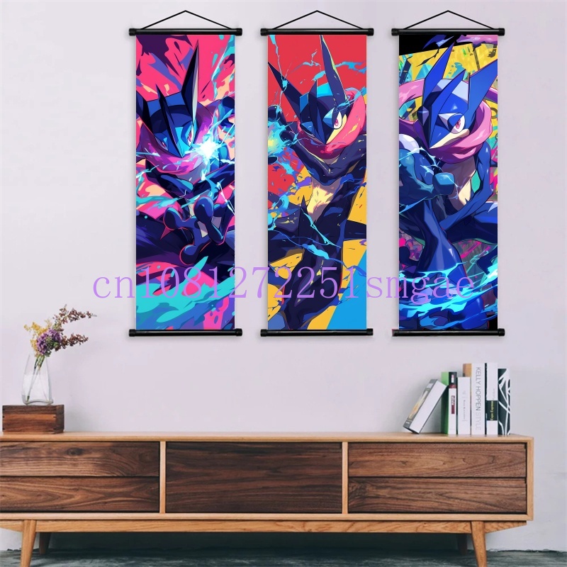Canvas Painting - Klasyczny anime Pokemon Lucario, wysokiej jakości