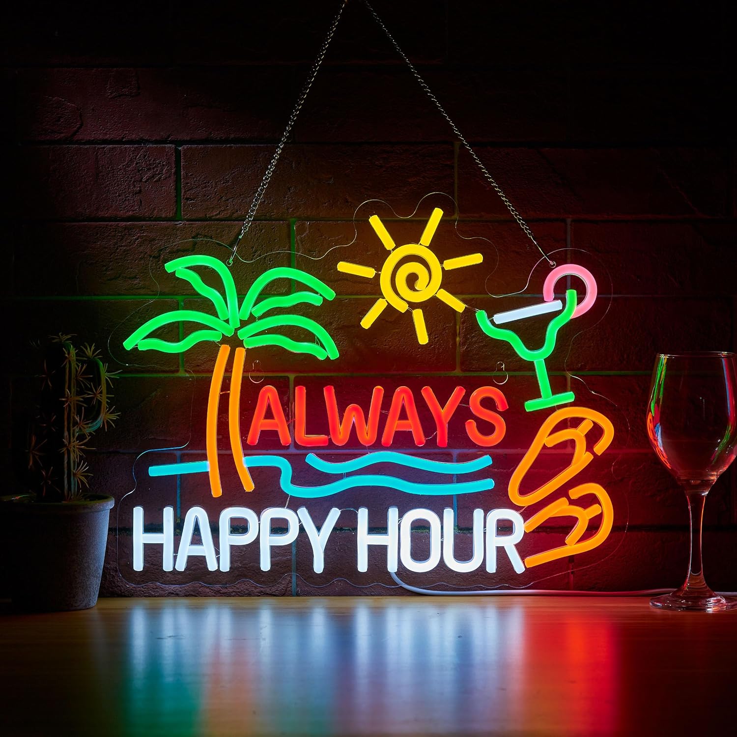 Home Decor Happy - Zawsze Happy Hour Bar Piwny Neonowy