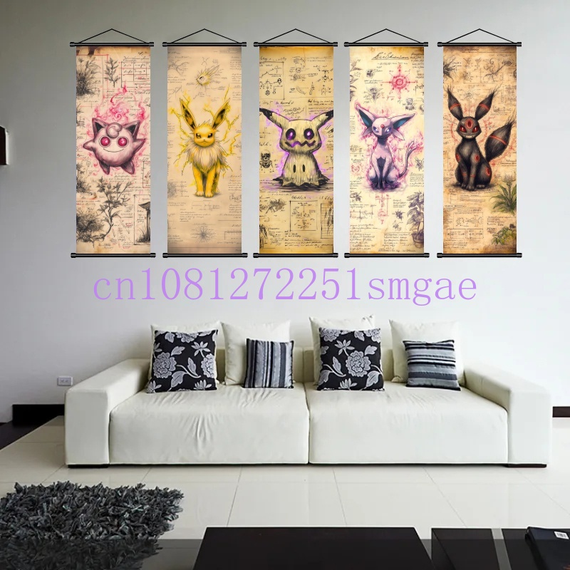 Canvas Painting - Pokemon Retro Charizard Bulbasaur Umbreon Gengar