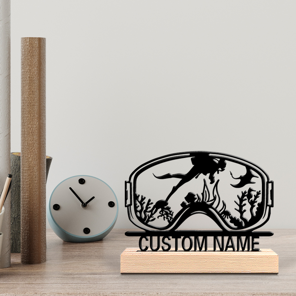 Home Decor Happy - 1 szt. Urocza, personalizowana, drewniana dekoracja
