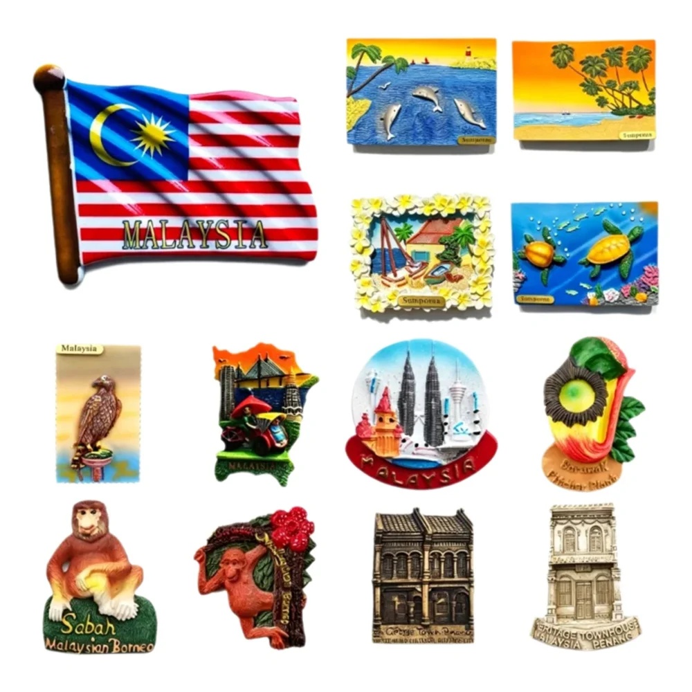 Home Decor Kuala Lumpur - Magnesy 3D na lodówkę z Malezji,