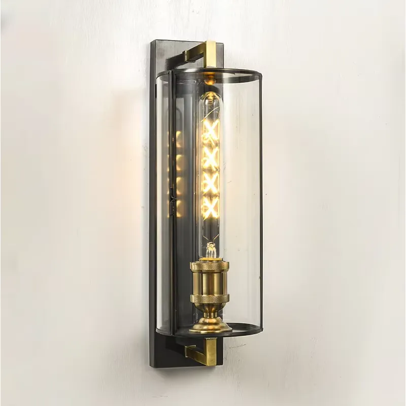 Home Decor Lamp - Nowoczesne złote cylindryczne lampy wiszące LED