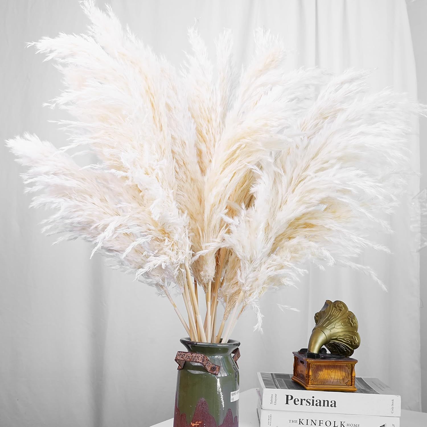 Pampas Grass Decor - 30 SZTUK BIAŁEJ TRZEWICY PAMPASOWEJ DO