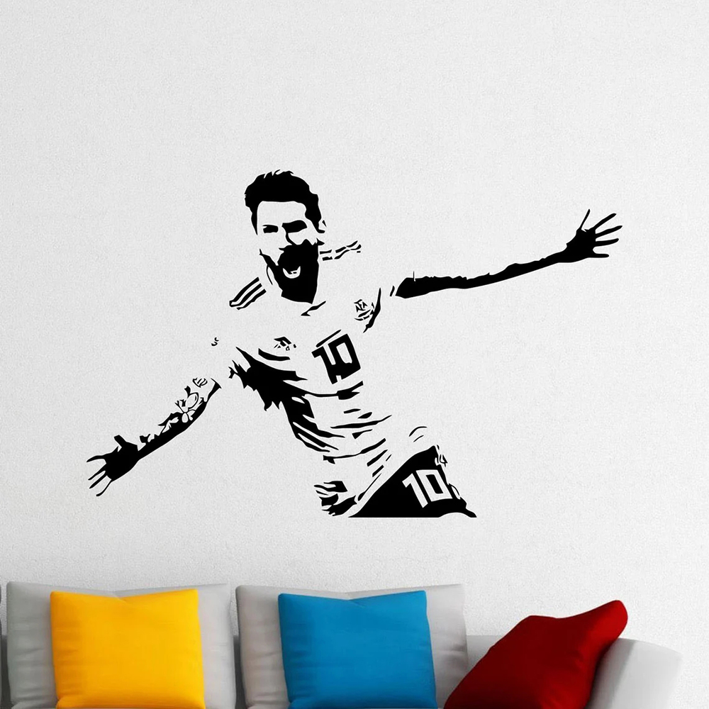 Home Decor Vinyl Flooring - Messi Naklejka ścienna Naklejka winylowa Piłka