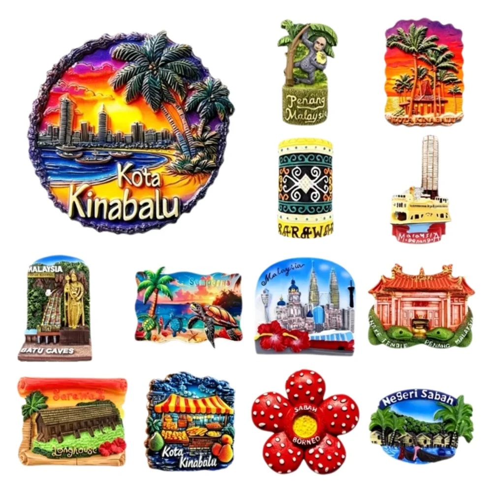 Home Decor Kuala Lumpur - Magnesy 3D na lodówkę z Malezji,