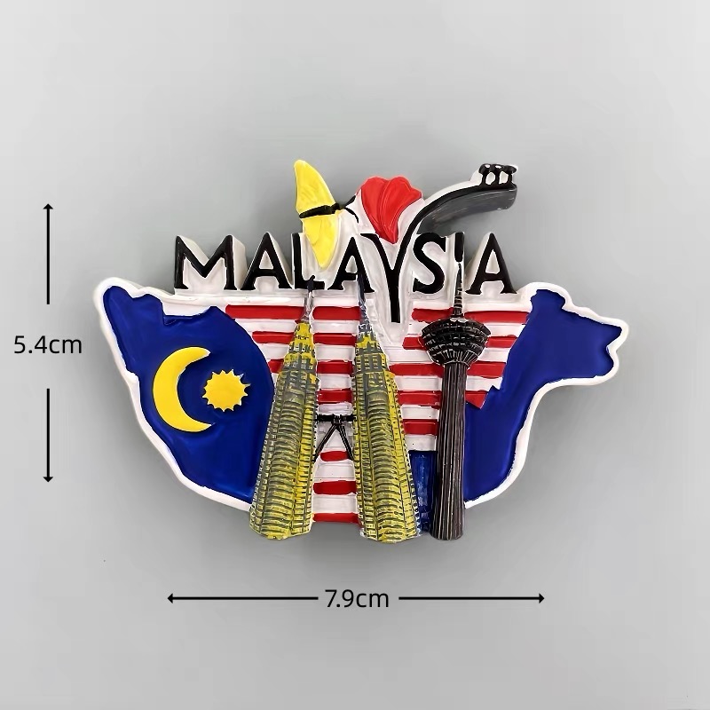 Magnesy na lodówkę 3D Malezja, – Home Decor Kuala Lumpur recenzja i cena