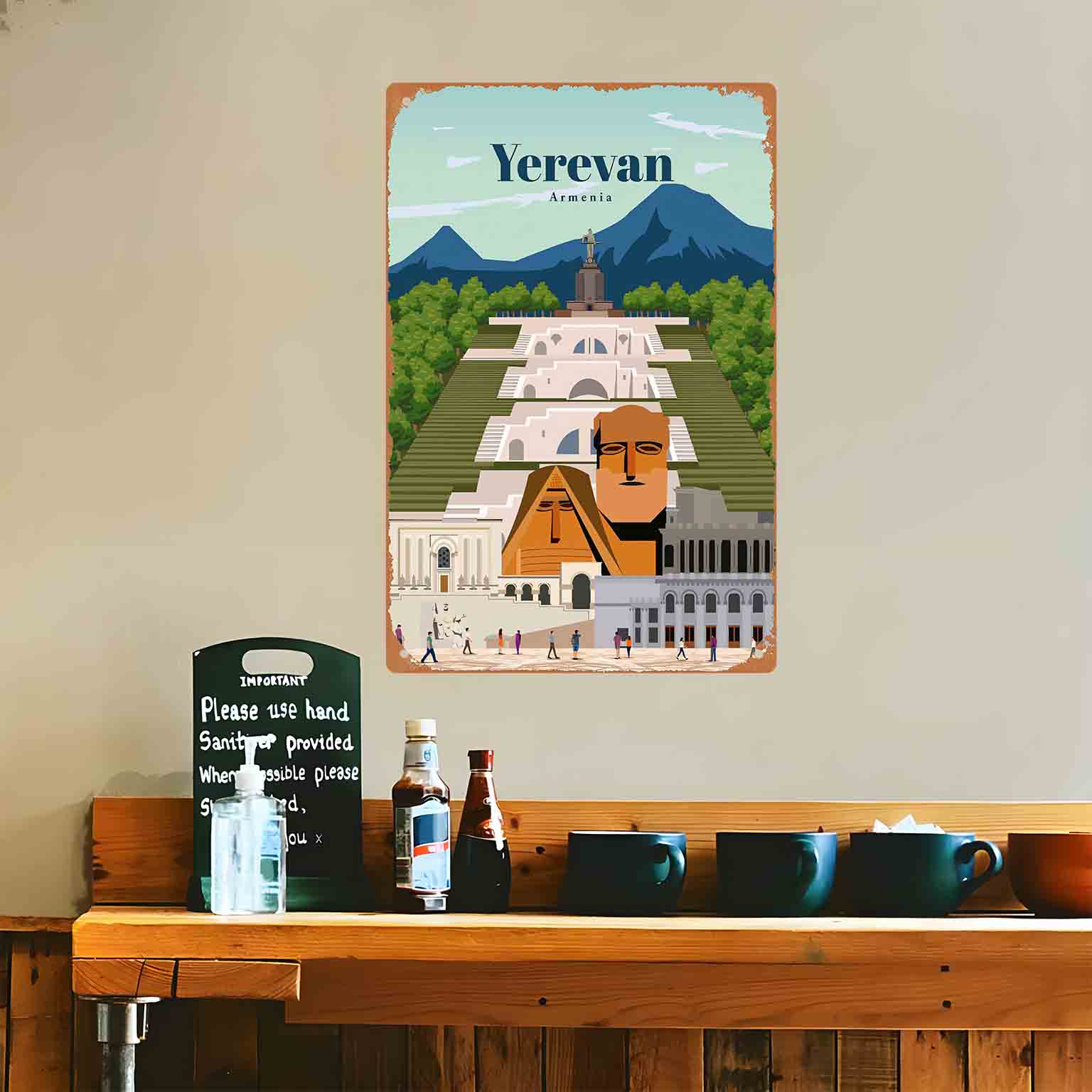 2D PŁASKA METALOWA TABLICA ZE  – Home Decor Yerevan recenzja i cena