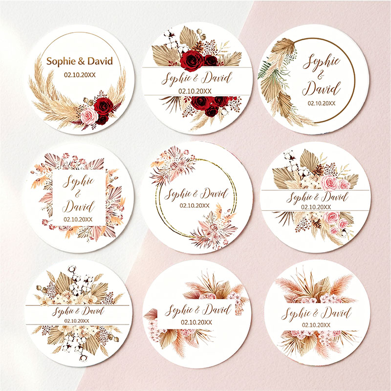 Spersonalizowane naklejki ślub – Pampas Grass Decor recenzja i cena