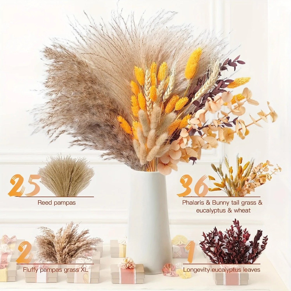 80 Sztuk Naturalnych Suszonych – Pampas Grass Decor recenzja i cena