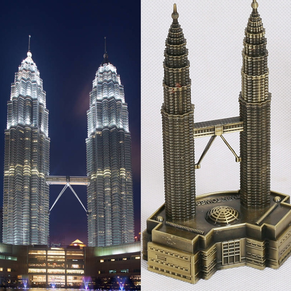 Retro Model Wież Petronas w Ku – Home Decor Kuala Lumpur recenzja i cena