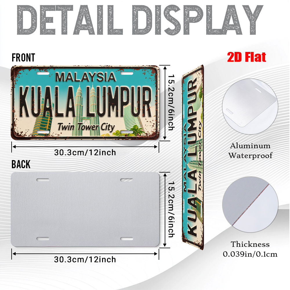 Tabliczka Metalowa Kuala Lumpu – Home Decor Kuala Lumpur recenzja i cena