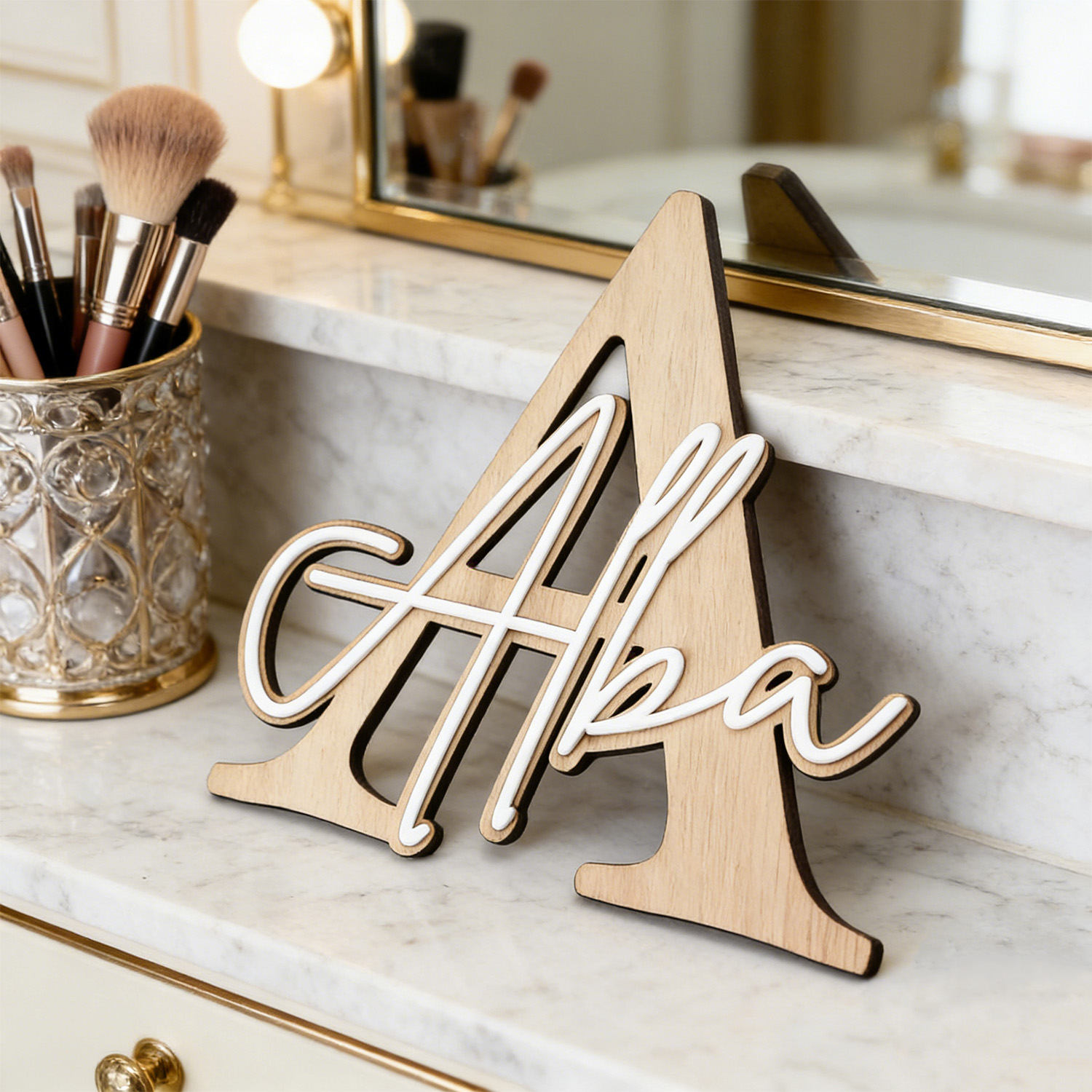 1 szt. Dwupoziomowa drewniana  – Home Decor Happy recenzja i cena
