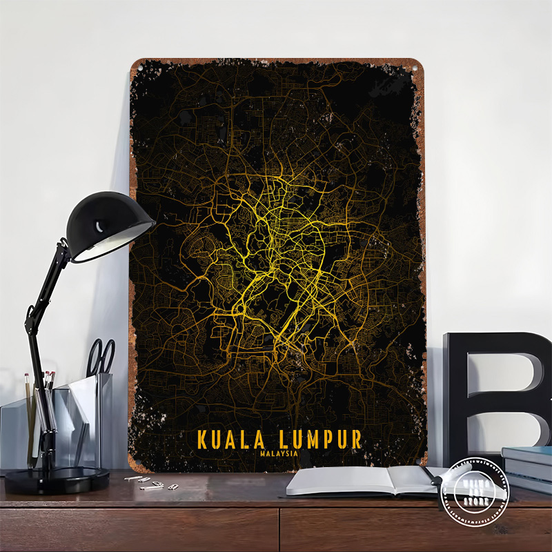 Mapa Kuala Lumpur Golden City, – Home Decor Kuala Lumpur recenzja i cena