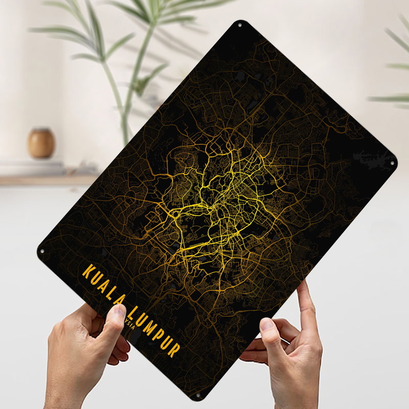 Mapa Kuala Lumpur Golden City, – Home Decor Kuala Lumpur recenzja i cena