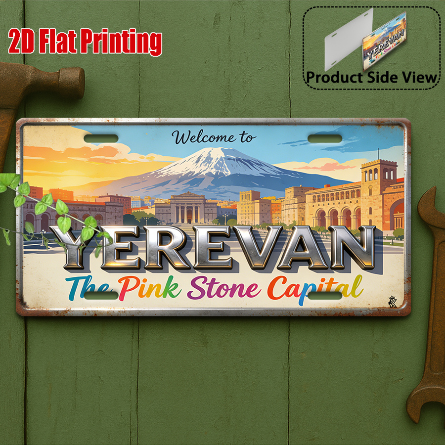 Płaski znak metalowy 2D, 1 szt – Home Decor Yerevan recenzja i cena
